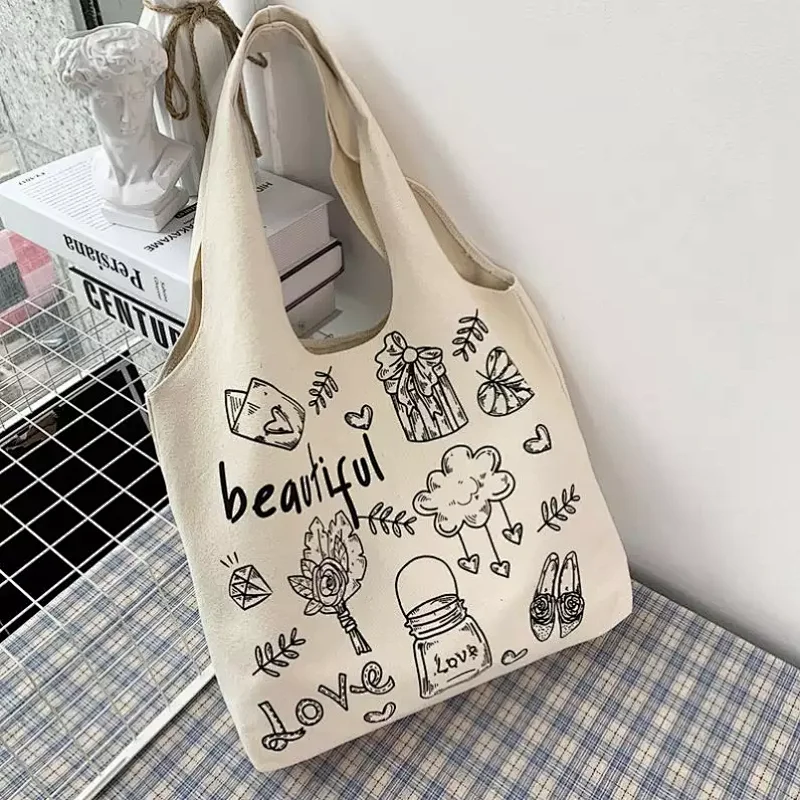 Printed logo custom clothing shopping advertising cotton bag gift canvas bag