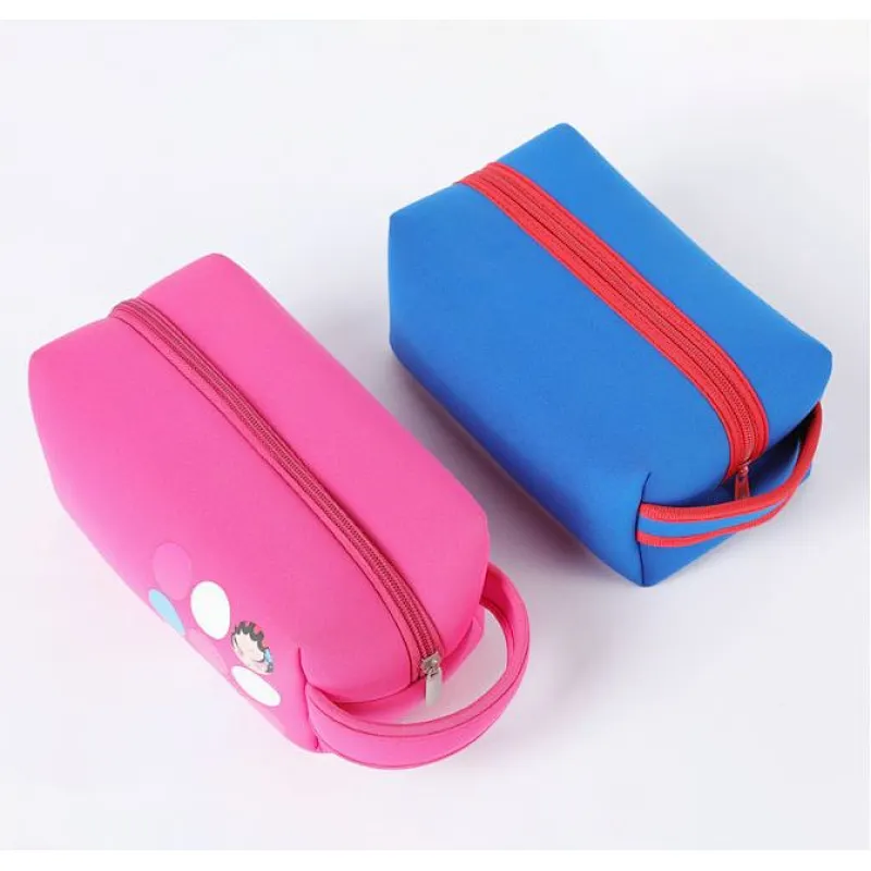 Whosale small handbags custom zipper cosmetic purse case neoprene travel organizer bag mini makeup pouch