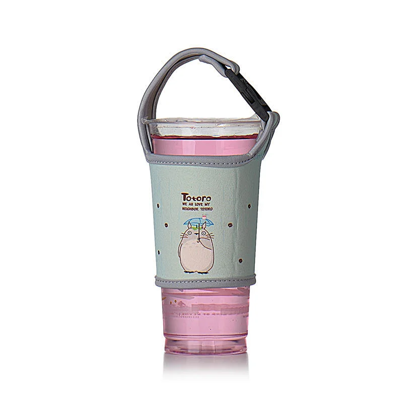 Reusable Cotton Material Drink Cup Carrier Coffee Beverage Holder with Handle Milk Tea Pocket