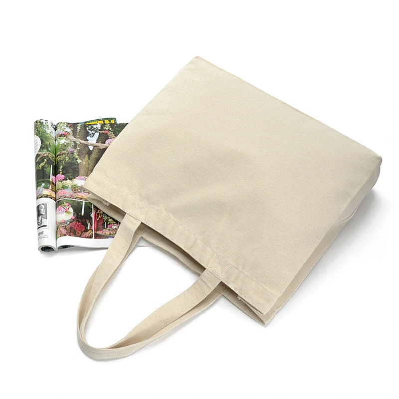 Reusable blank canvas tote bag women shopping bags with custom logo