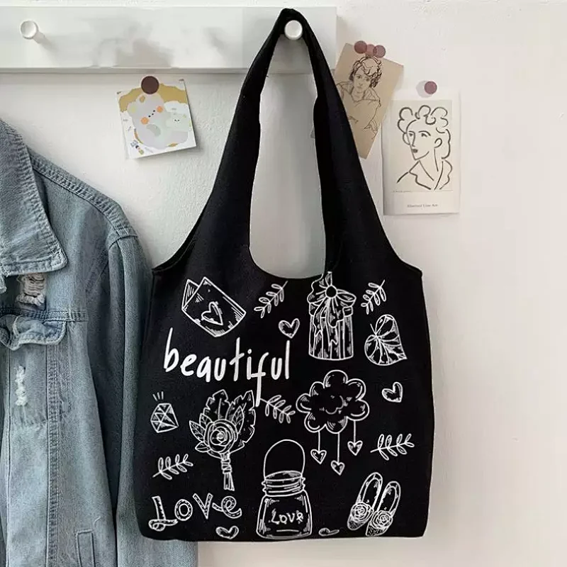 Printed logo custom clothing shopping advertising cotton bag gift canvas bag
