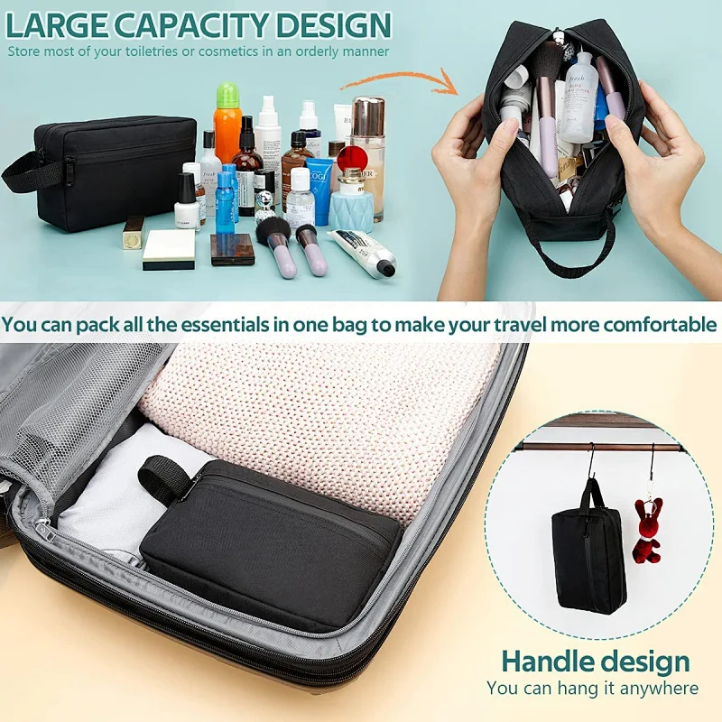 Travel Toiletry Bag for Women and Men, Water-resistant Shaving Bag for Toiletries Accessories