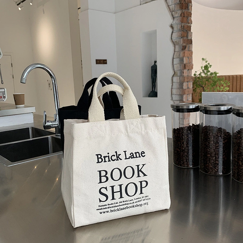 Reusable blank canvas tote bag women shopping bags with custom logo