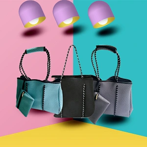 Big Capacity Handbag Square Perforated Bag Fashion Quality Handbag Women Lady Zipper & Hasp Nylon Ho