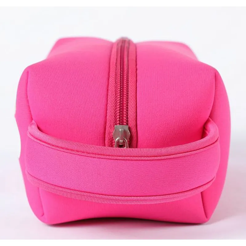 Whosale small handbags custom zipper cosmetic purse case neoprene travel organizer bag mini makeup pouch