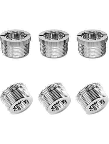 Mictop 5/8" Male to 3/8" Female Converter Threaded Screw Adapter with knurls for Mounts Boom Arms Microphone Stands