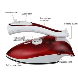 Hot Selling Foldable Portable Handheld Electric Pressing Cheap Steam Home Iron Solar For Clothes