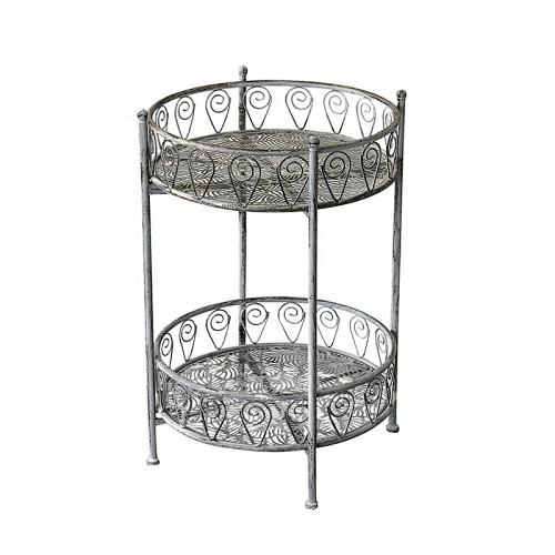 Decorative Metal Basket Stand