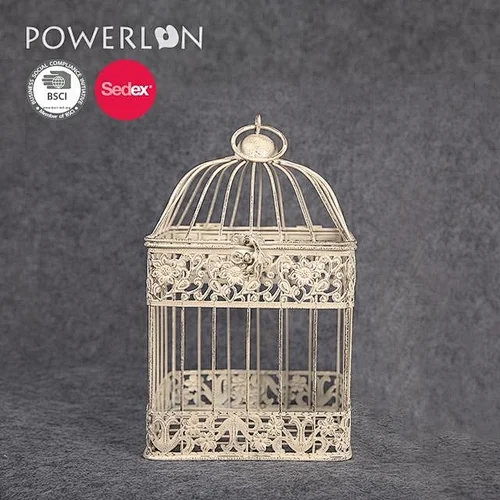 Metal Decor Bird Cage Carriers Shabby Chic Hanging Cage