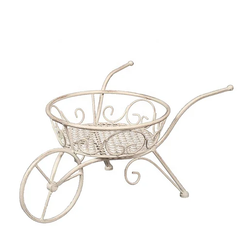 Gift Iron Wheel Plant Stand Home Garden Decor Flower Pot Rack BICYCLE
