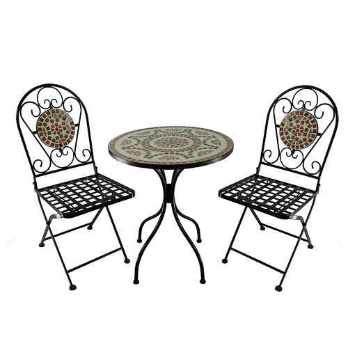 2-Sitzer Faltmosaik Bistro Set 3Pcs Garten tuin tafel en stoelset