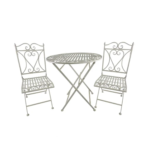 Durable Garden Antique Metal Folding Chairs Outdoor Patio Chairs Set