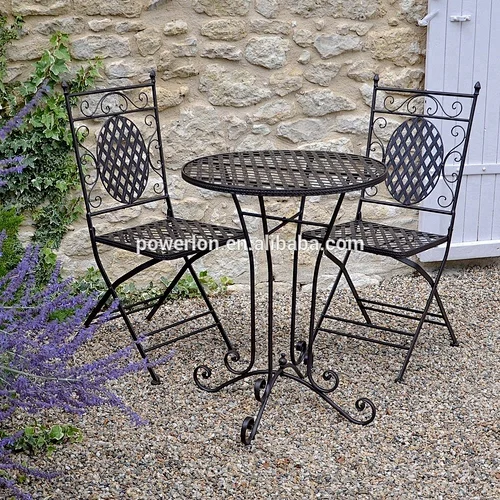Outdoor Garden Metal Table And Chair patio bistro terrace leisure furniture set