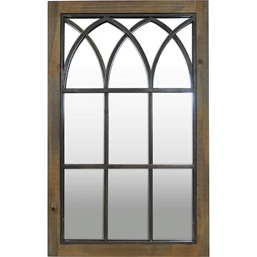 Decorative Wood Metal Mirror