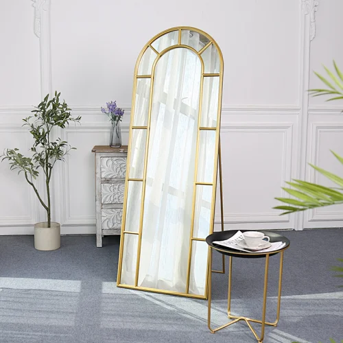 Large Full Length Standing Arched Floor Mirror