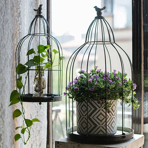 Simple Pretty Bird Cage For Garden Decoration Wedding Decor Bird Cage Flower Holder
