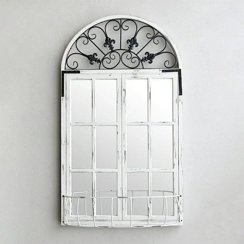 Large vintage wood mirror