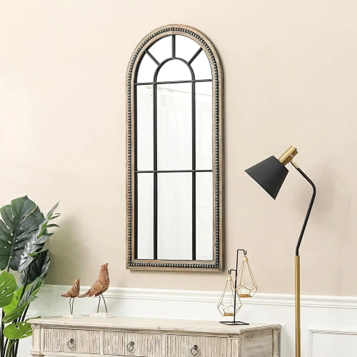 Wood Metal Full Length Floor Mirror