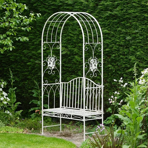 Wrought Iron Outdoor Garden Decorative  Bench Pergola Arches Decoration