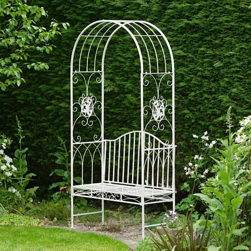 Wrought Iron Outdoor Garden Decorative  Bench Pergola Arches Decoration