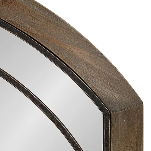 Decorative Arch Wood Metal Mirror