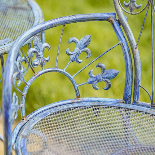 Round Iron Bistro Armchair