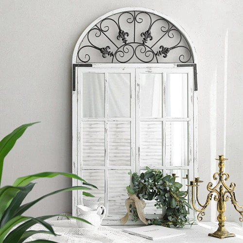 Large vintage wood mirror