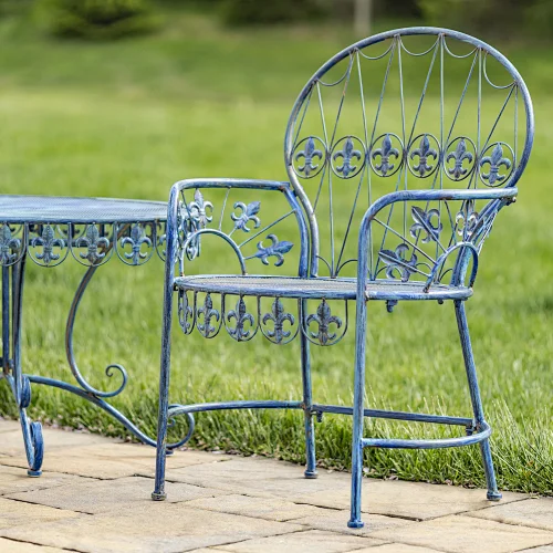 Round Iron Bistro Armchair