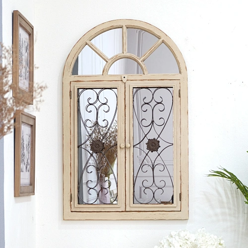 Decorative Wood Metal Mirror