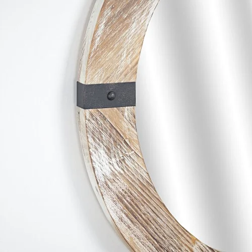 Decorative Wood Round Mirror