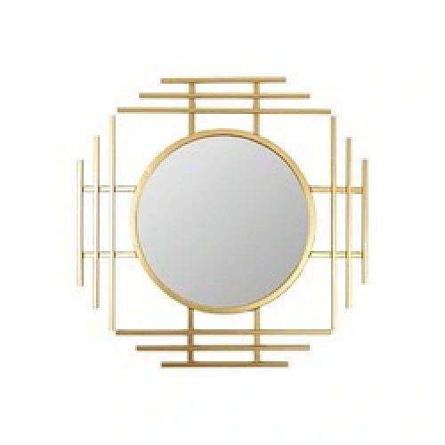 Gold Metal Layered Circle wall accent Mirror