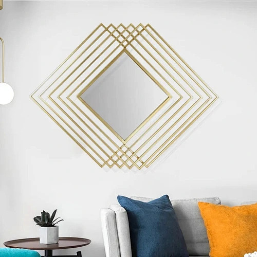 Gold Metal Wall Mirror