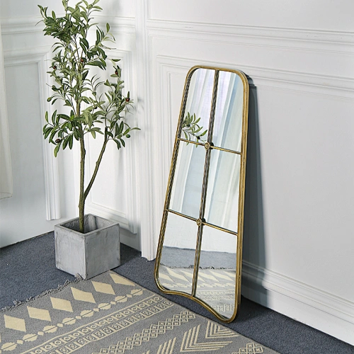 fancy standing golden mirror indoor outdoor