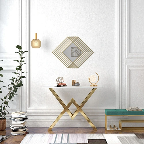 Gold Metal Wall Mirror