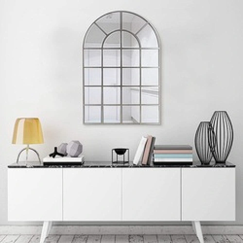 Modern Metal Oval Wall Mirror