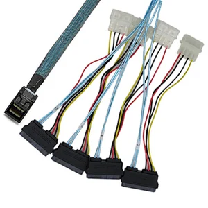 SFF-8643 to SFF-8482 Computer Hard Drive Data Cable mini sas cable
