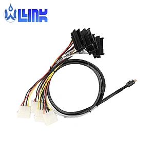 Slim sas 38P SFF-8654 to Mini sas 29P SFF-8482 array cable