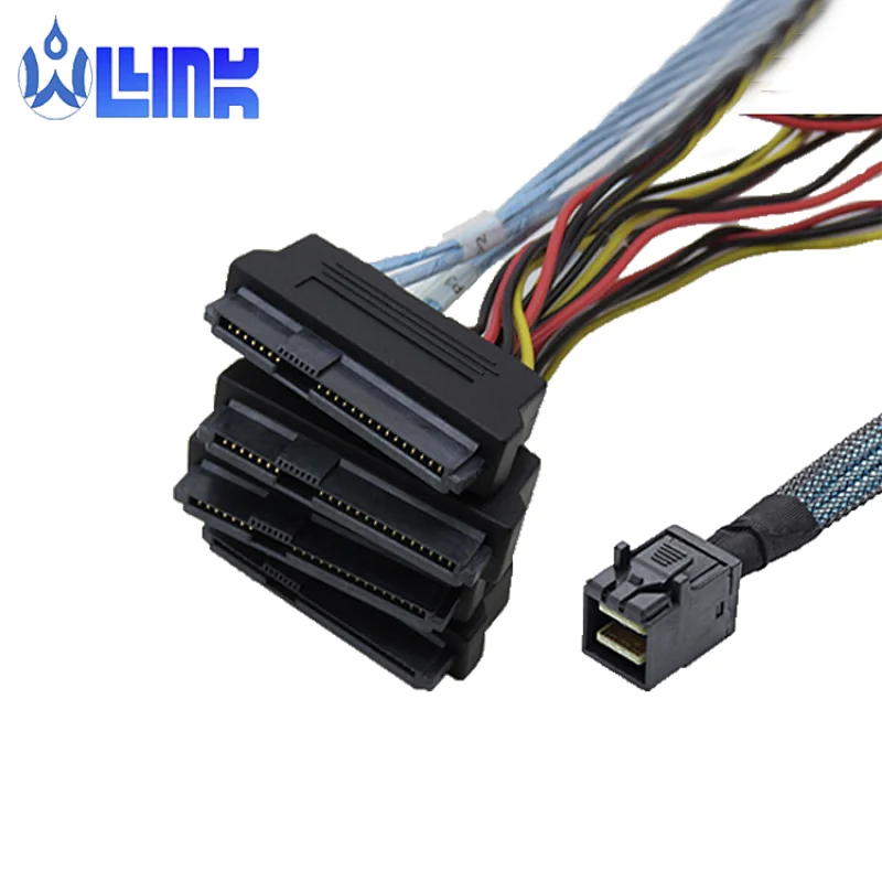 SFF-8643 to SFF-8482 Computer Hard Drive Data Cable mini sas cable