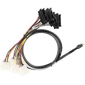 Slim sas 38P SFF-8654 to Mini sas 29P SFF-8482 array cable
