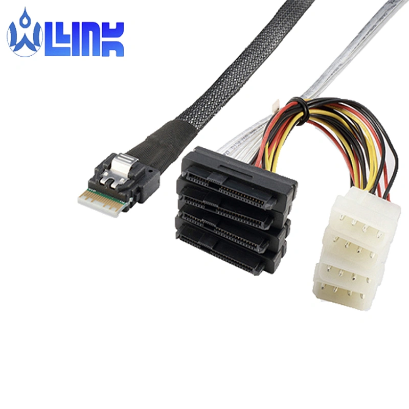 Slim sas 38P SFF-8654 to Mini sas 29P SFF-8482 array cable