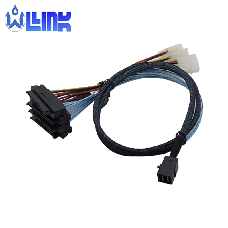 SFF-8643 to SFF-8482 Computer Hard Drive Data Cable mini sas cable