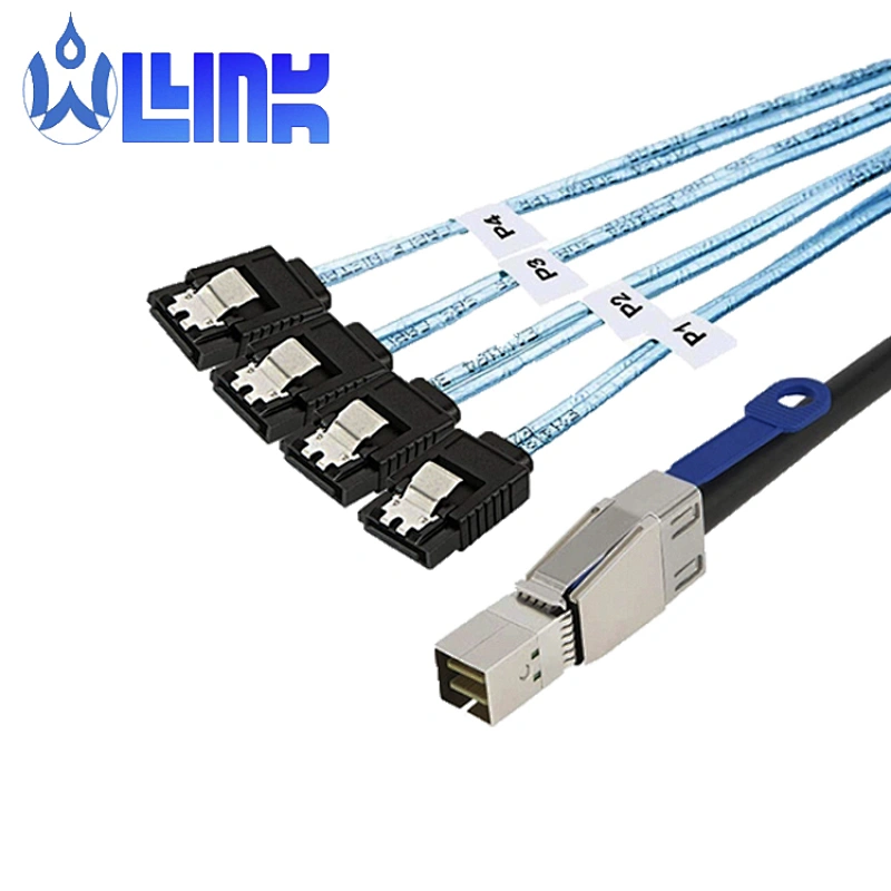 SFF-8644 to 7P 4xSATA External Data Cable