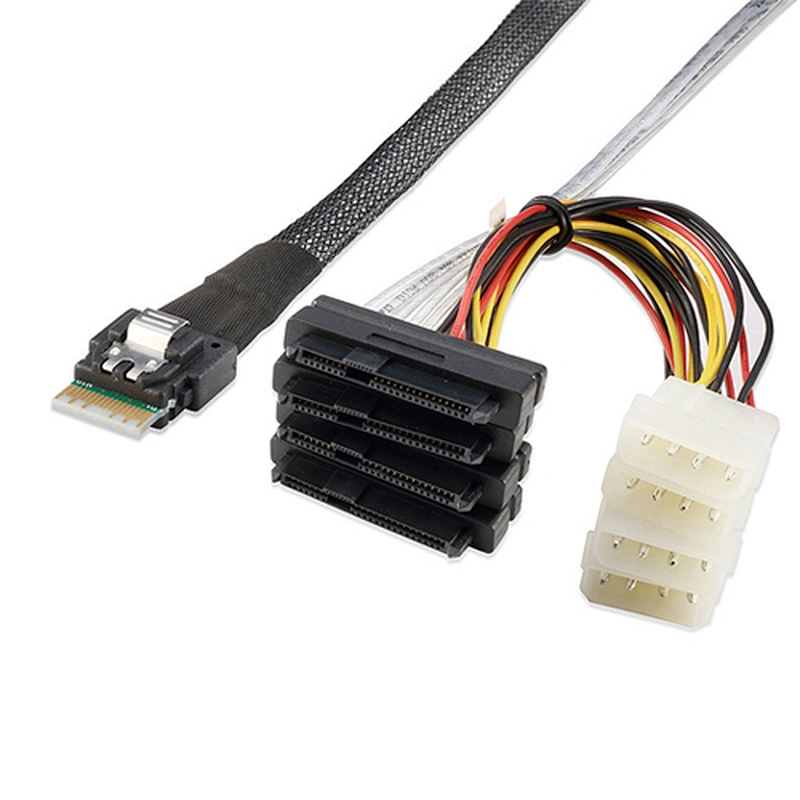Slim sas 38P SFF-8654 to Mini sas 29P SFF-8482 array cable