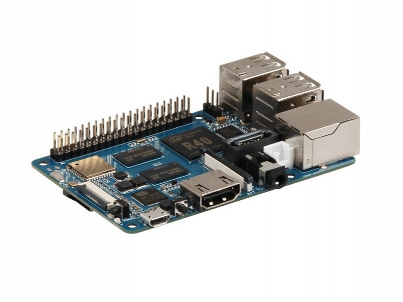 Banana Pi BPI-M2 Berry、Allwinner A40i/R40 チップ設計、1GB DDR3 SDRAM