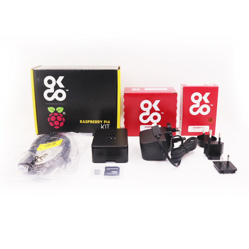 Raspberry pi 4 アクセサリ HDMI ケーブル/ハウジング/電源アダプタ/SD カード