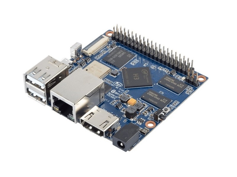 Banana Pi BPI-M2+ with Allwinner H3 chip design,1GB DDR3 RAM and 8GB eMMC