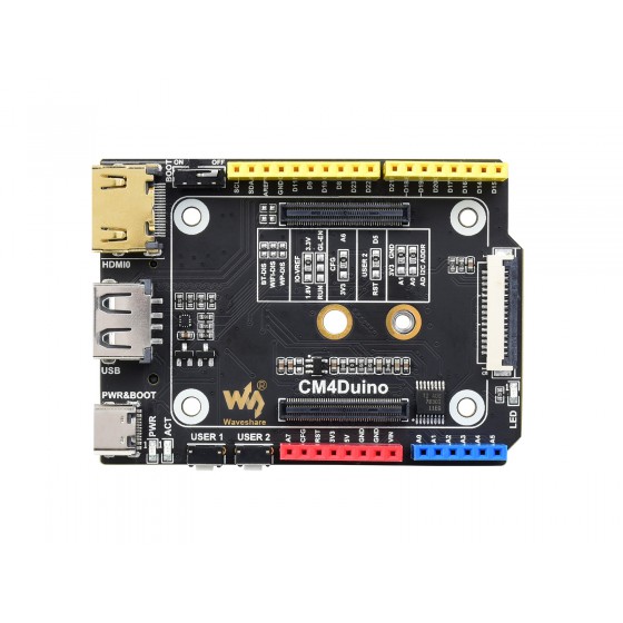 Arduino Compatible Base Board For Raspberry Pi Compute Module 4, HDMI, USB, M.2 Slot