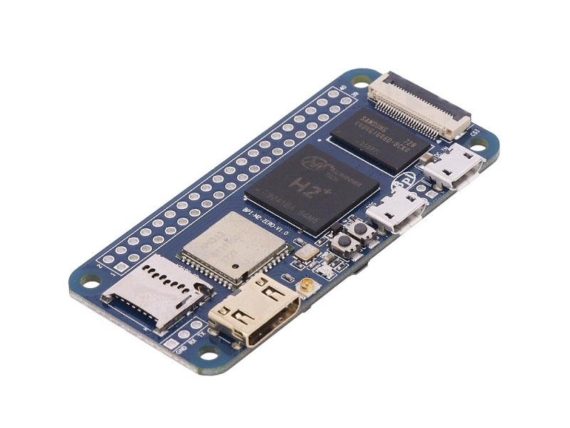 Banana Pi BPI-M2 Zero、Allwinner H3 (オプション H2+/H5) チップ設計、512M RAM