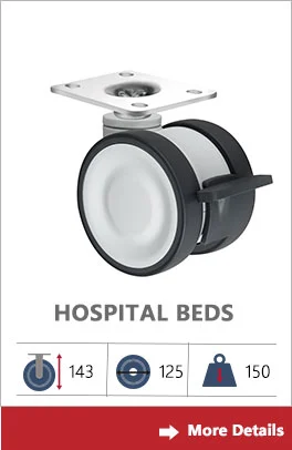 Twin Wheel Hospital Bed Low Heigh Castor