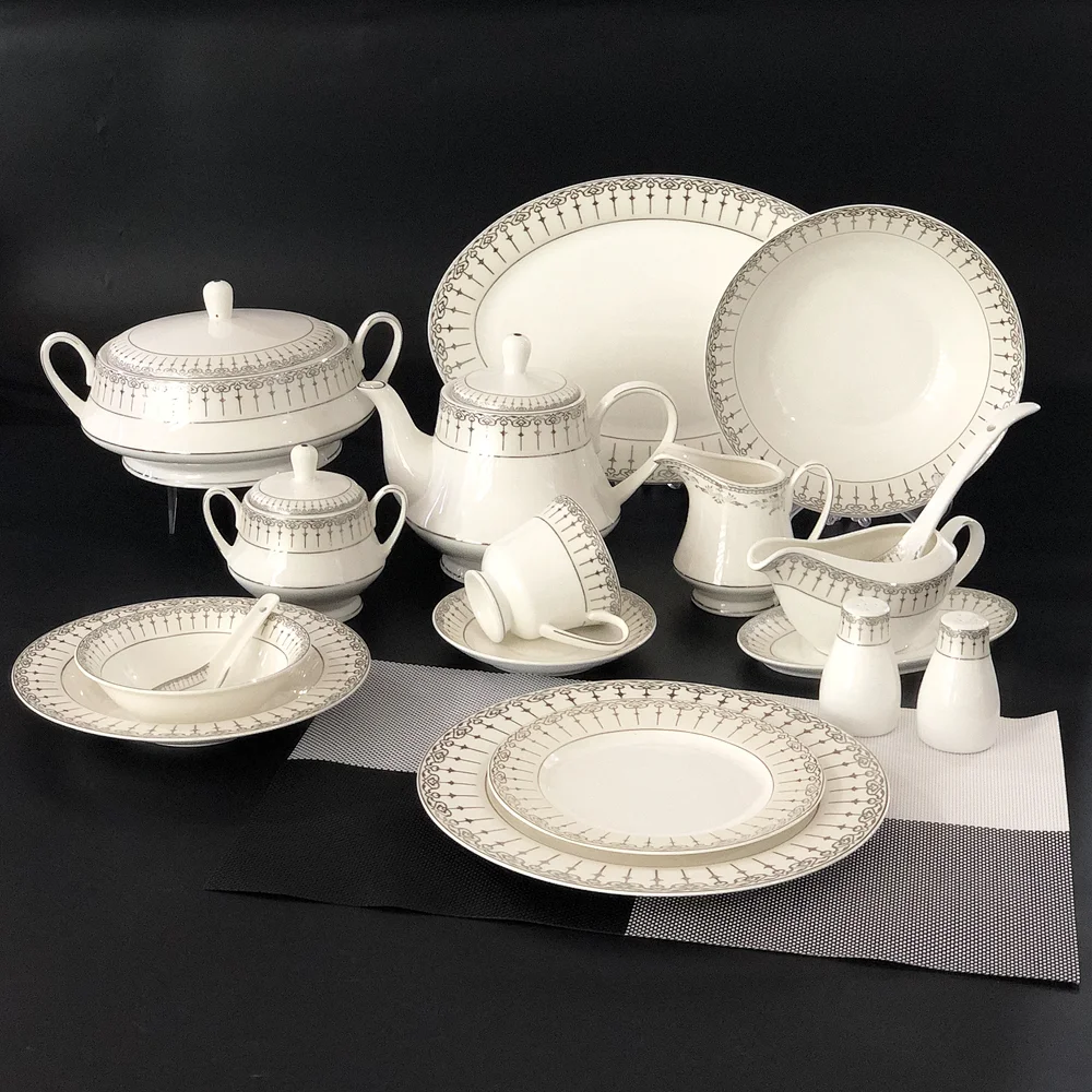 New Bone China Dinner set Tea set for 4/6/8 person use